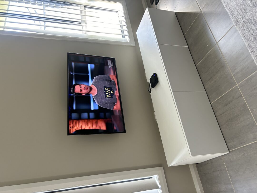 TV Mounting with hidden cables