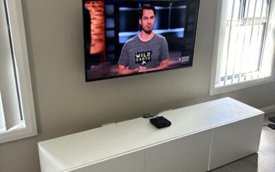 TV Mounting with hidden cables