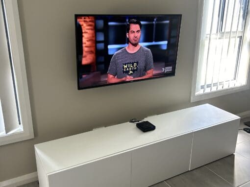 TV Mounting with hidden cables