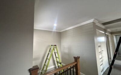 Above stairs downlight install
