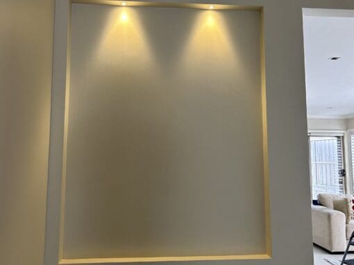 Feature LED downlights installation