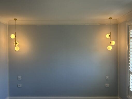 Bedside Pendant Light installation