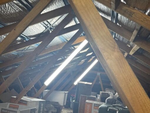 Roof Space Lighting Upgrade – Simple, Safe & Super Bright
